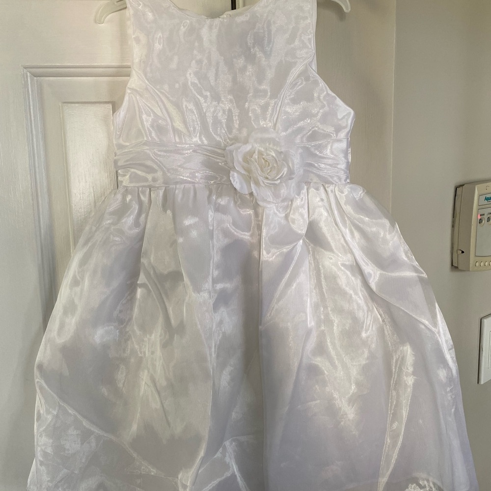 Formal white flower girl dress